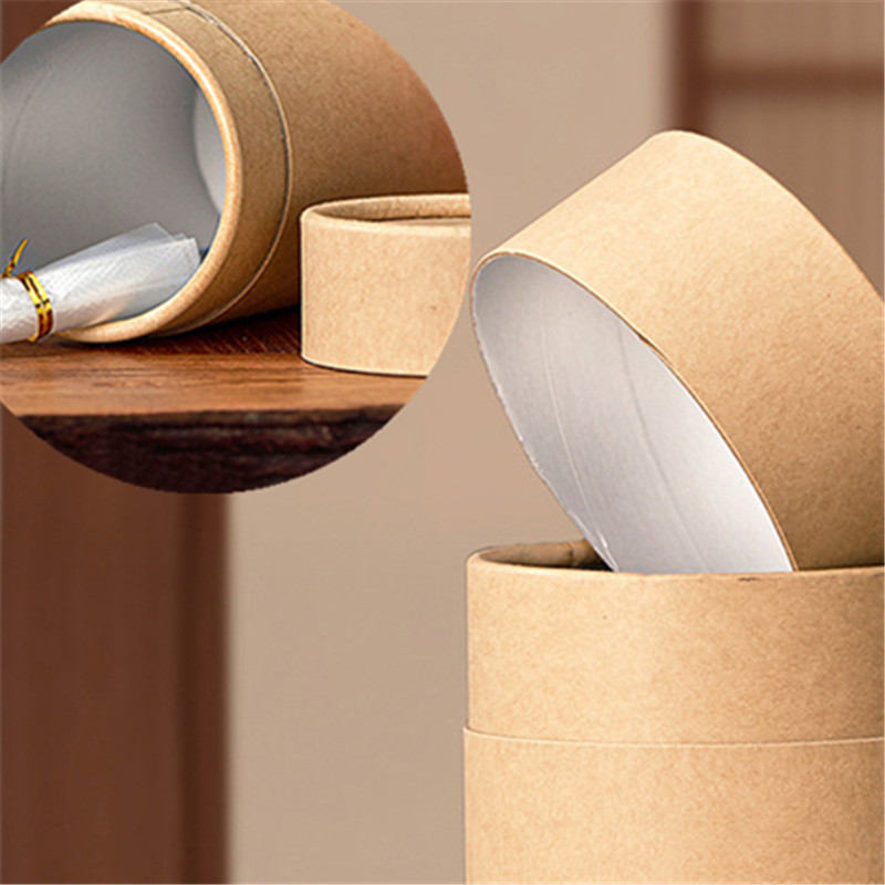 Coffee Tea Gift - 1 個新しいクラフト板紙チューブラウンドエッセンシャルオイル包装容器茶コーヒー化粧品工芸品ギフト収納ツール