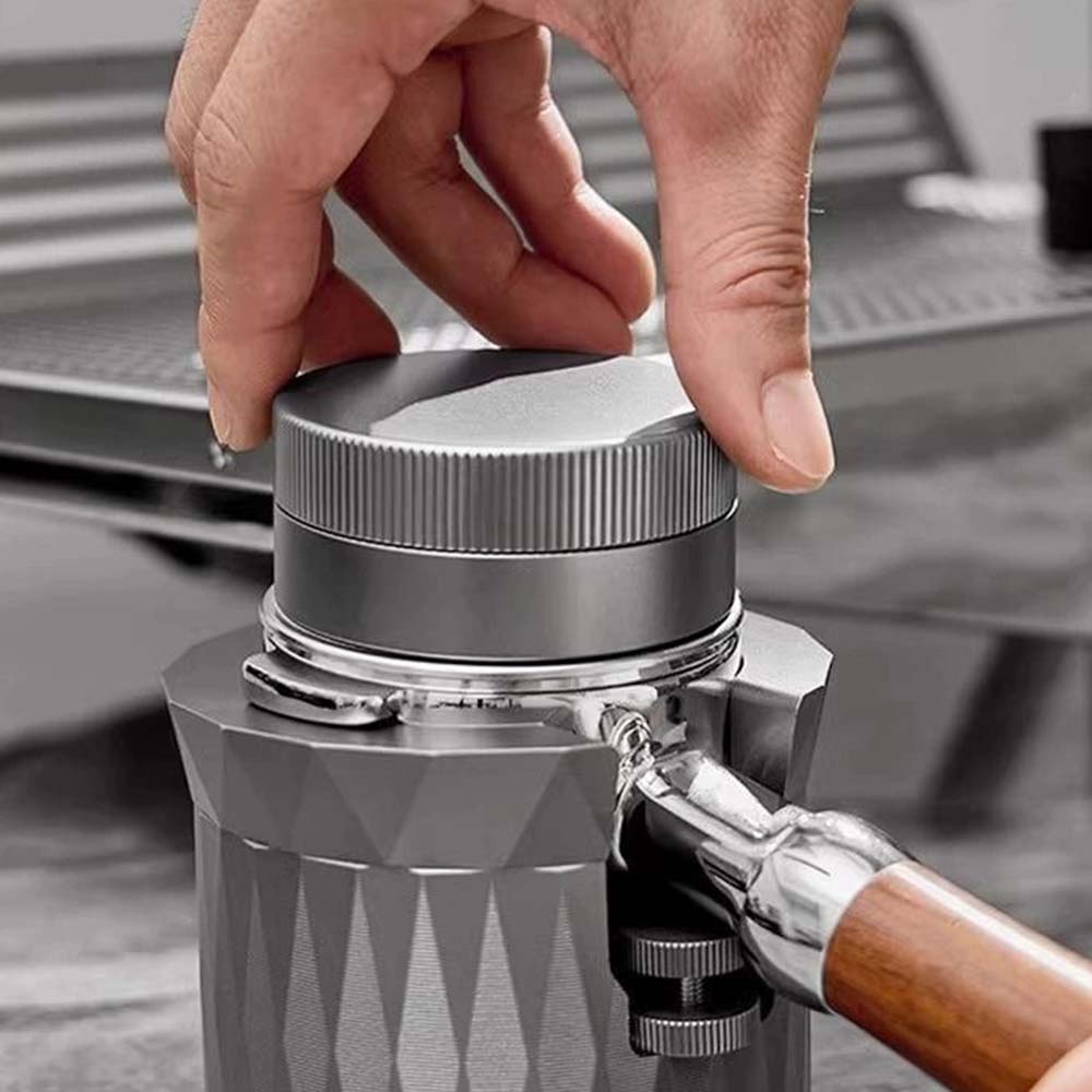 Coffee Tamper Leveler - セルフウェイトWDTコーヒーディストリビューター エスプレッソ分配ツール/レベラー 4つの傾斜面 調整可能なパームタンパー ポルタフィルター対応