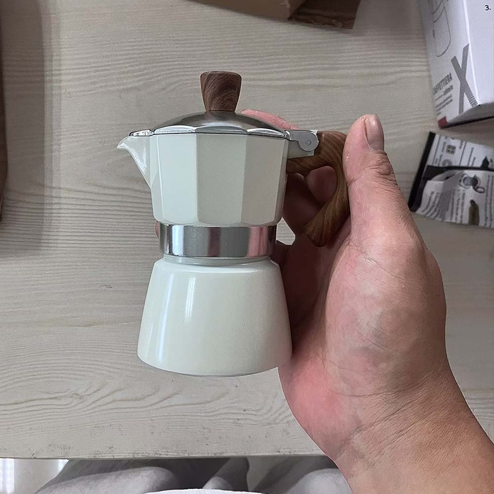 Moka Pot Stove - アルミ製イタリアンモカエスプレッソコーヒーメーカー、コンロ用ポット、キッチンツール、フィルターペーパー付きコンロ用コーヒーメーカー