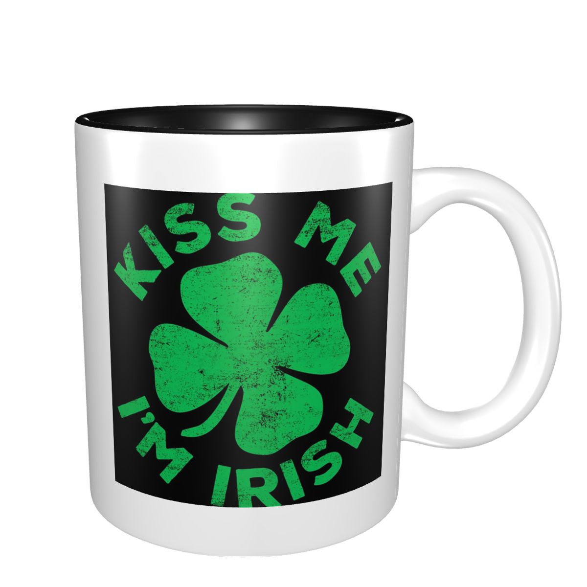 Coffee Tea You And Me - キス・ミー・アイム・アイリッシュ・マグ 面白いセラミックコーヒーカップ ティーカップ ミルクカップ ドリンクウェア 友達へのギフト