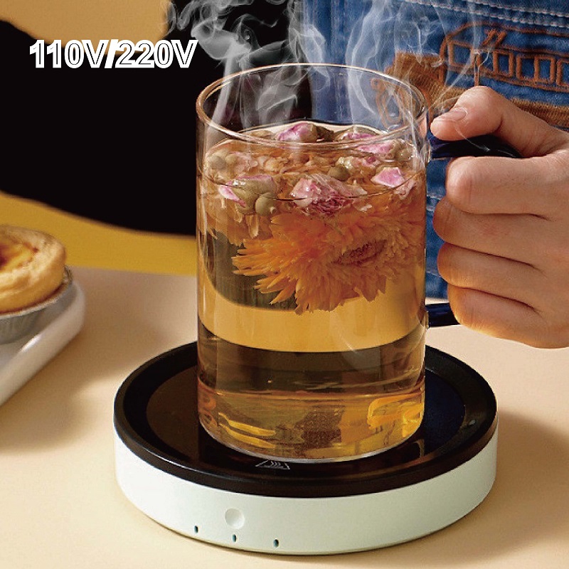 Coffee Tea Maker - 110V/220V対応 カップヒーター 温度調節機能付き ホットミルク保温 ウォームカップベース オフィス用
