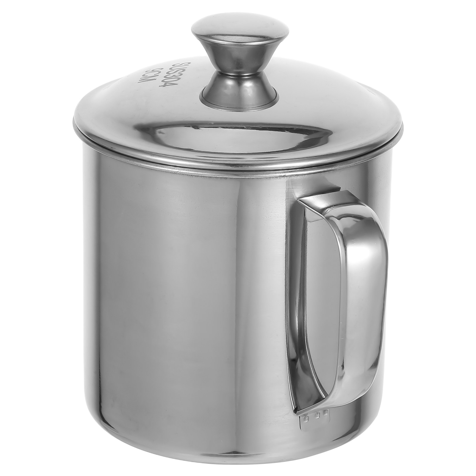 Water Tea And Coffee - ステンレス製二重構造断熱再利用可能ホットウォーターマグカップ、蓋とハンドル付き、キャンプ、旅行、学校での使用に最適