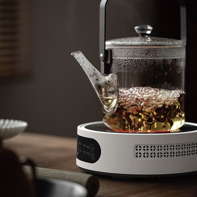 Coffee Tea Maker - 電気セラミック家庭用ストーブ,お茶メーカー,調整可能なコーヒーヒーター,タイミングプレート,給湯器,1300W, 8ギア
