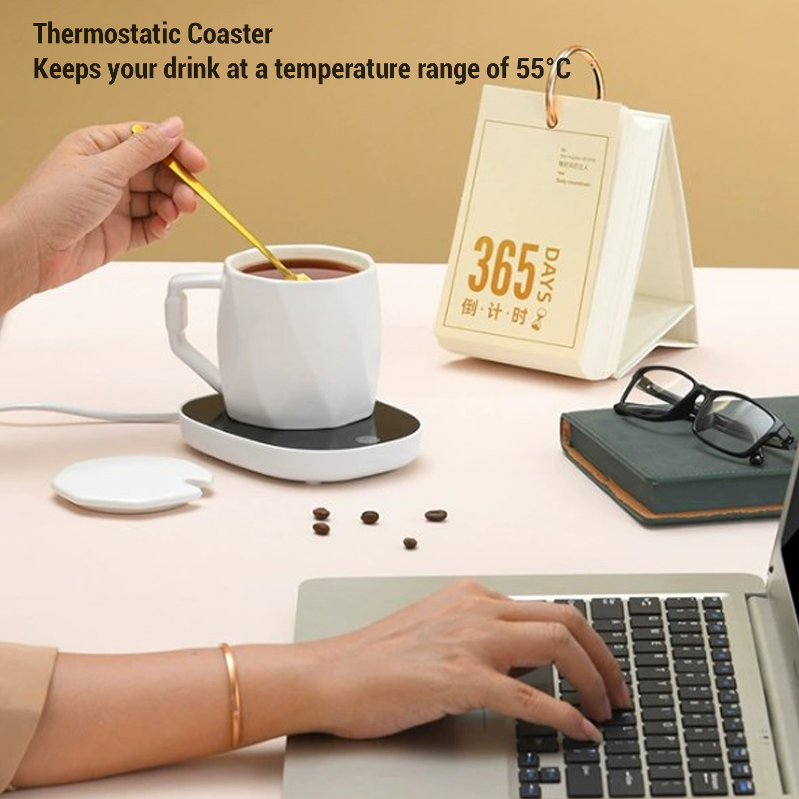 Coffee Tea Warmer - マグウォーマー 16W 低電力 55 ℃ コーヒー紅茶ミルク用の恒温電気飲料加熱プレート