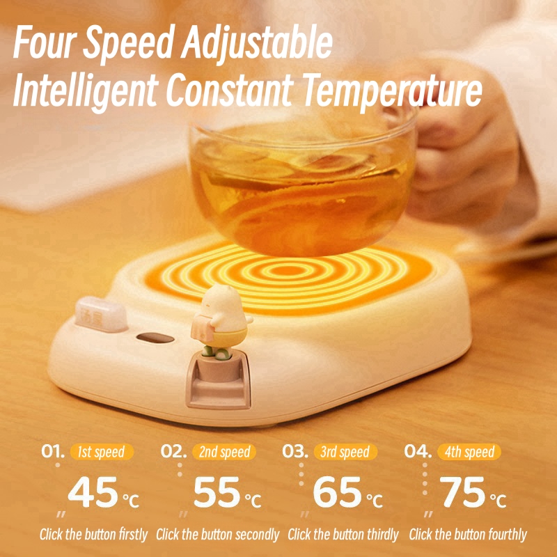 Coffee Tea Warmer - 40Wコーヒーマグウォーマーカップヒーター電気ホットプレート4温度設定ウォーマーコースター（お茶、牛乳、水用加熱パッド）220V