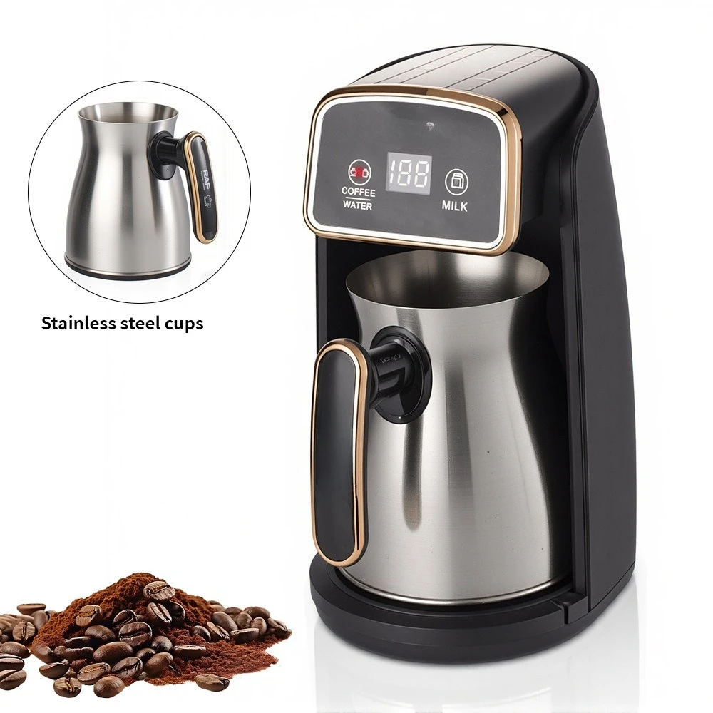 Coffee Tea Maker - 電気コーヒーメーカー ステンレス鋼カップ トルココーヒーメーカー ティーメーカー ミルクヒーター ポータブル旅行用電気エスプレッソ器具