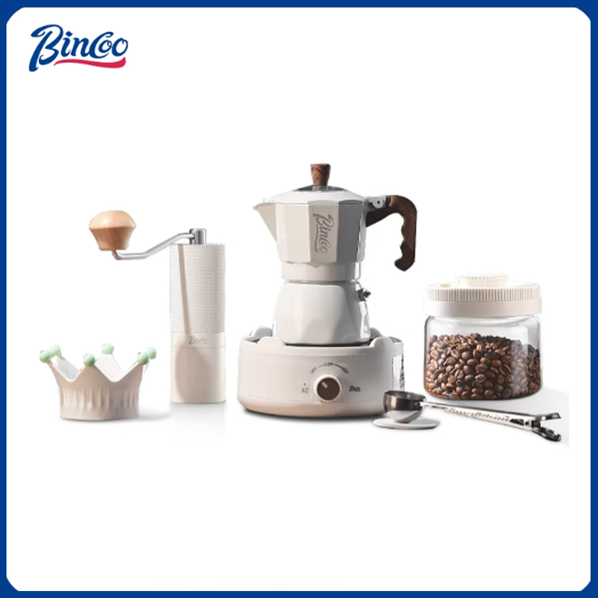 Coffee Tea Chocolate - Bincoo デュアルバルブモカポットエスプレッソマシン抽出コーヒーモカポット、電気加熱炉イタリア家庭用バリスタツール 220V
