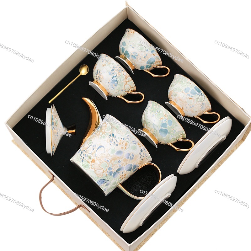 Coffee Tea Gift - コーヒーカップ セラミックケトル 花柄ティーポット カップ ガールフレンドへの結婚祝い 午後のティータイム