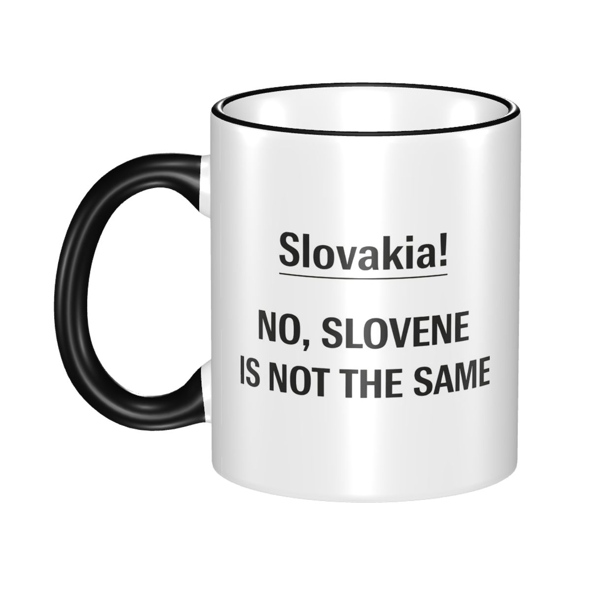 Coffee Tea Joke - 面白い地理ジョーク スロバキア vs スロベニア ミックスアップマグ 面白いセラミックコーヒーカップ