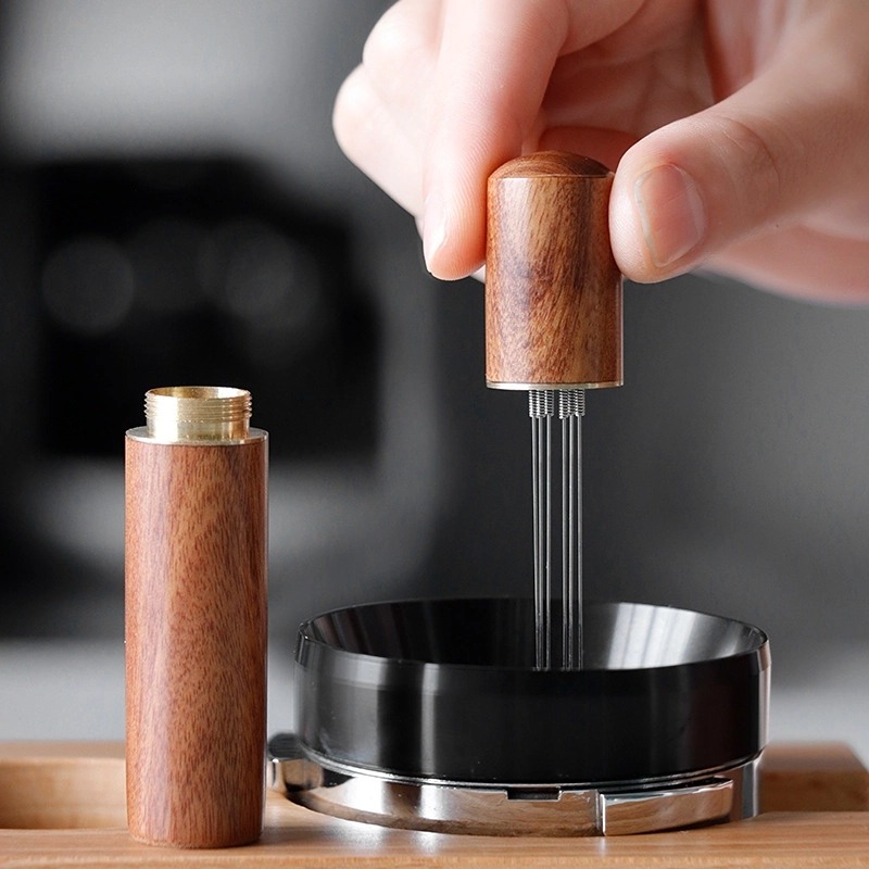 Coffee Tamper Leveler - ステンレス製コーヒーパウダータンパー エスプレッソパウダースティラーディストリビューター レベラー WDTツール カフェ用攪拌ツール バリスタアクセサリー