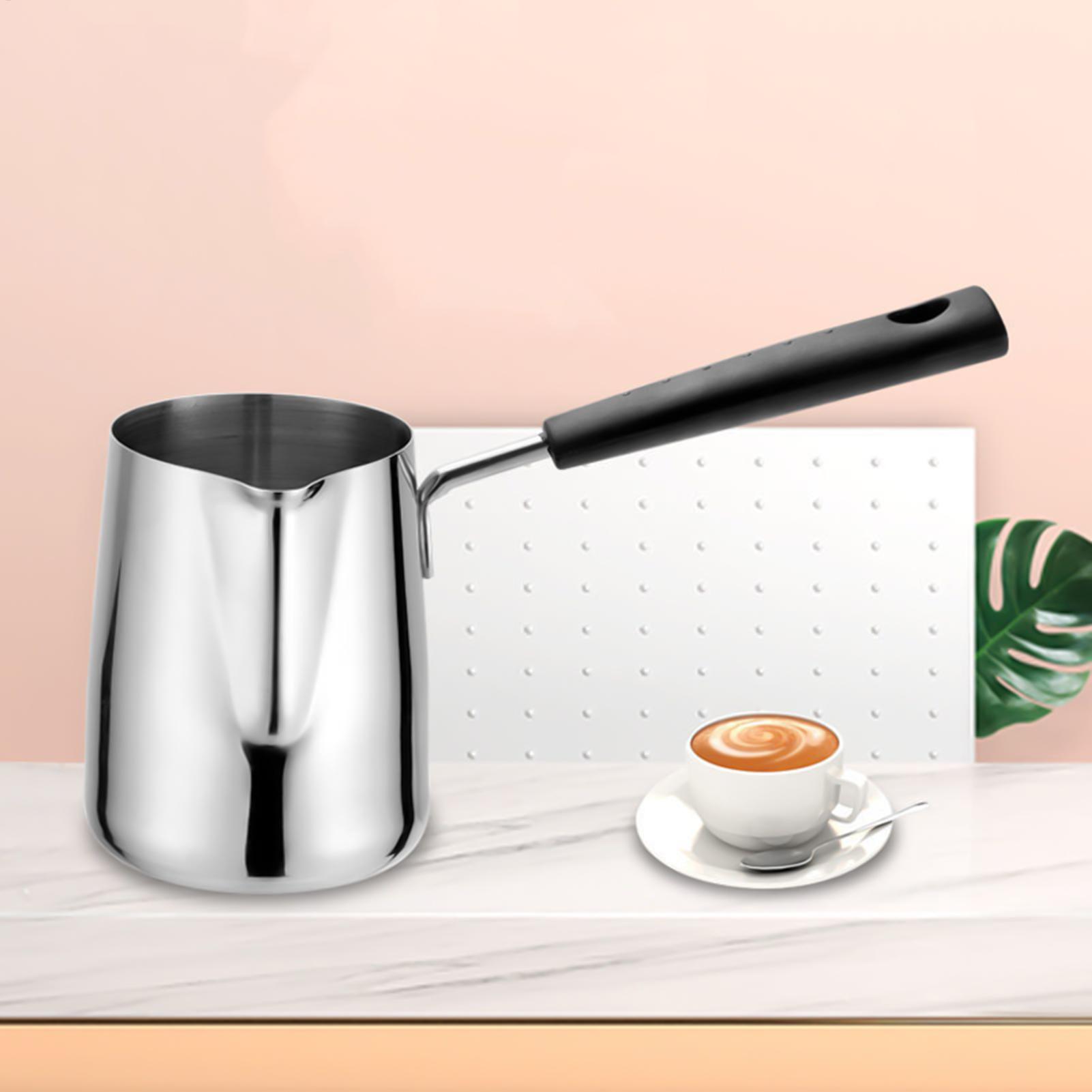 Coffee Tea Chocolate - 600mlトルコ式コーヒーポット、注ぎ口付き、コーヒーやミルクティー、ホットチョコレートを淹れるためのストーブトップイブリク、家庭、キッチンに最適
