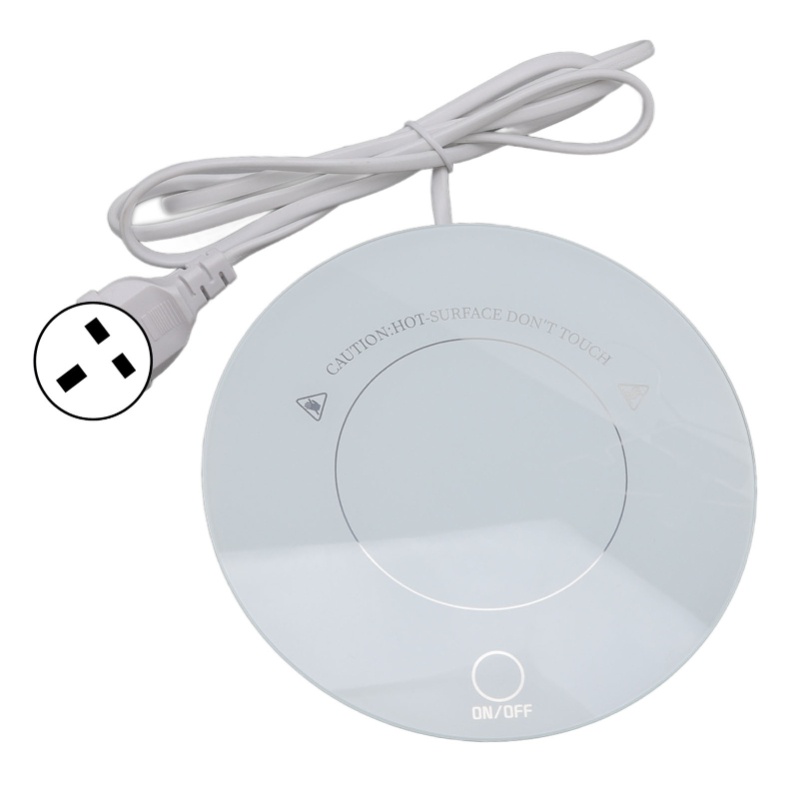 Coffee Tea Warmer - 15Wスマート電気マグウォーマー、一定温度、強化ガラス表面、オフィスや寮用のカップウォーマー、コーヒー、ミルクティー用
