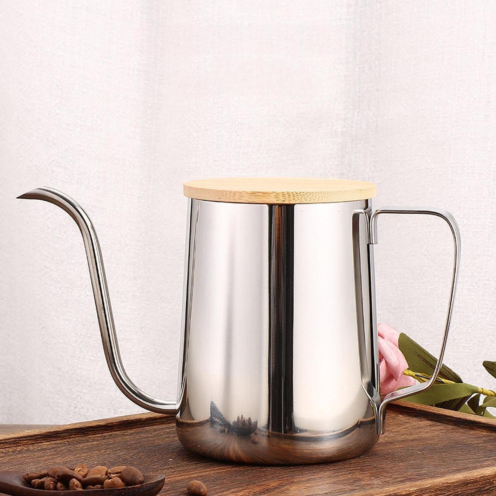 Coffee Tea Gift - 注ぐケトルキャンプコーヒーポット 600 ミリリットルロング注ぎ口ティーポットドリップコーヒーケトル屋外屋内バードリップコーヒーギフト