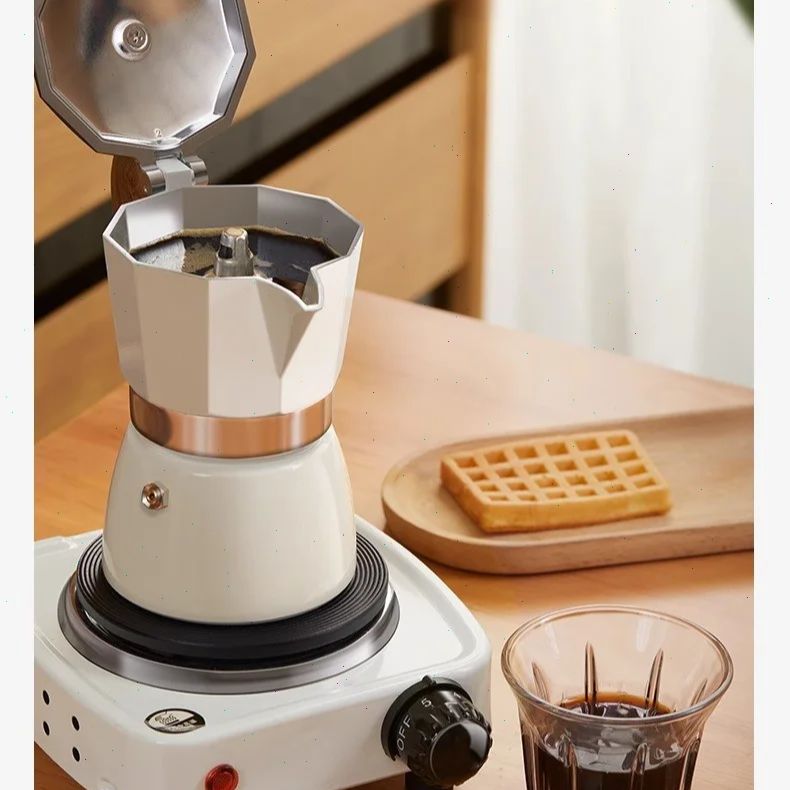 Coffee Tea Chocolate - 丸底モカポット シングルバルブ 小型家庭用コーヒーメーカー ドリップコーヒーメーカーセット エスプレッソ器具