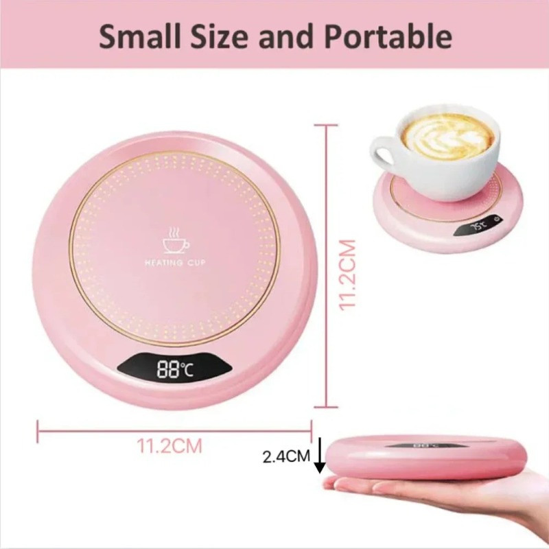1個入りインテリジェント恒温加熱コースターヒーター、3段階温 - Coffee Tea Warmer のレビューと価格