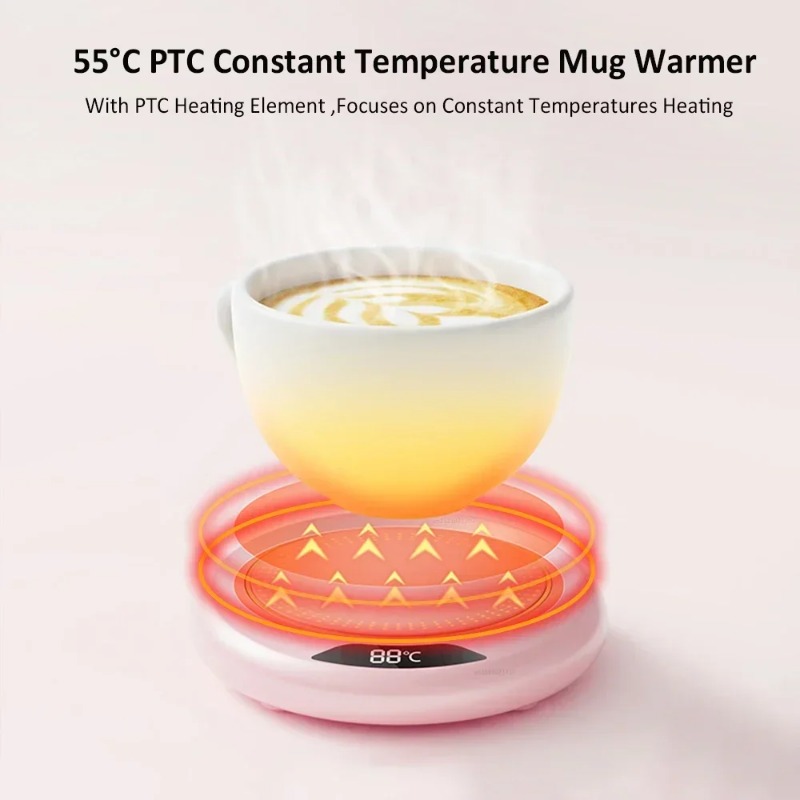 1個入りインテリジェント恒温加熱コースターヒーター、3段階温 - Coffee Tea Warmer のレビューと価格