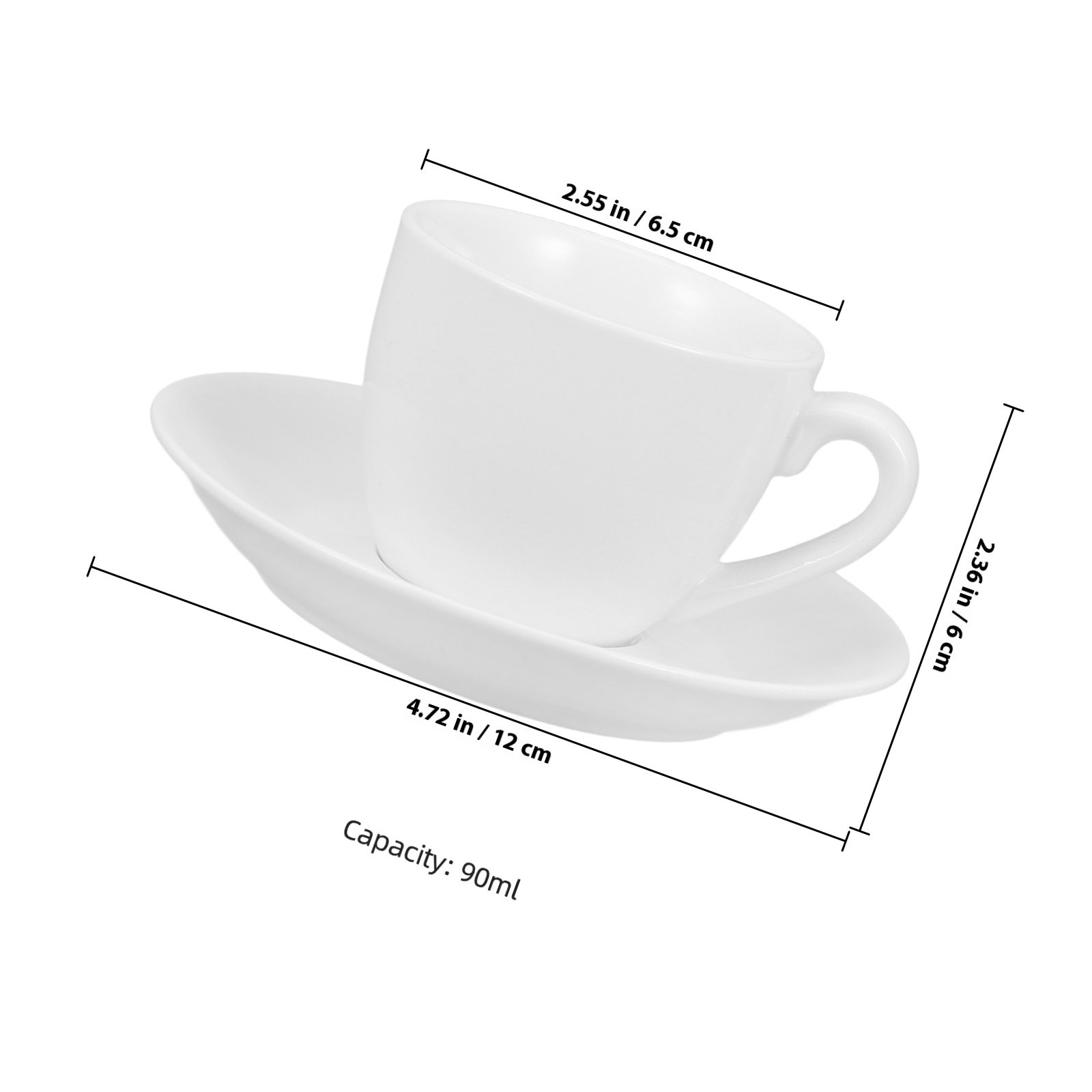 1セットコーヒーカップ＆ソーサーセット、プレミアムセラミック - Coffee Tea Chocolate のレビューと価格