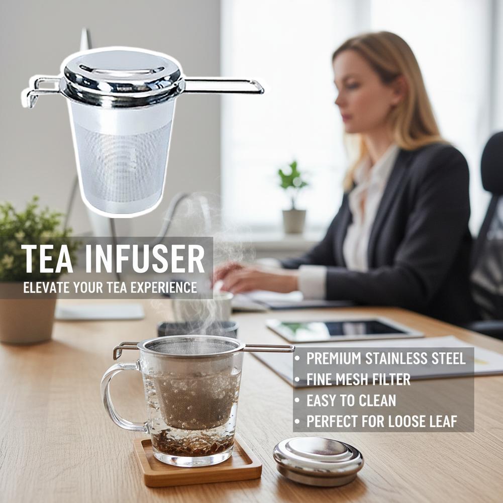 1pc ルーズリーフティーインフューザーステンレス鋼ダブルハ - Dispenser Coffee And Tea のレビューと価格