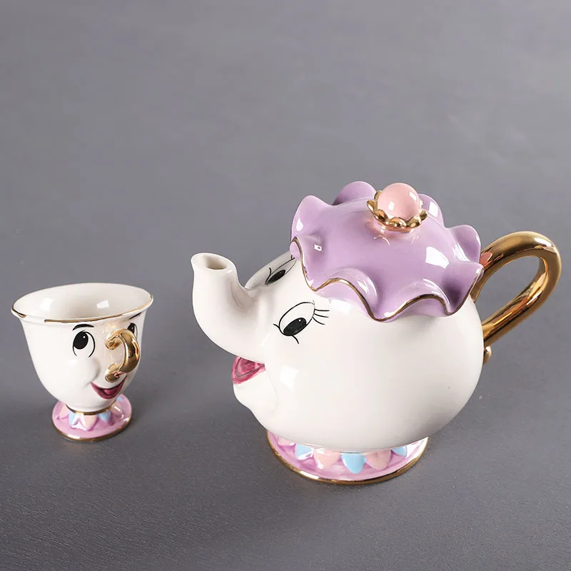 新しい漫画ティーポットかわいい漫画美女と野獣コーヒーポットマ - Tea Coffee Pot Set のレビューと価格