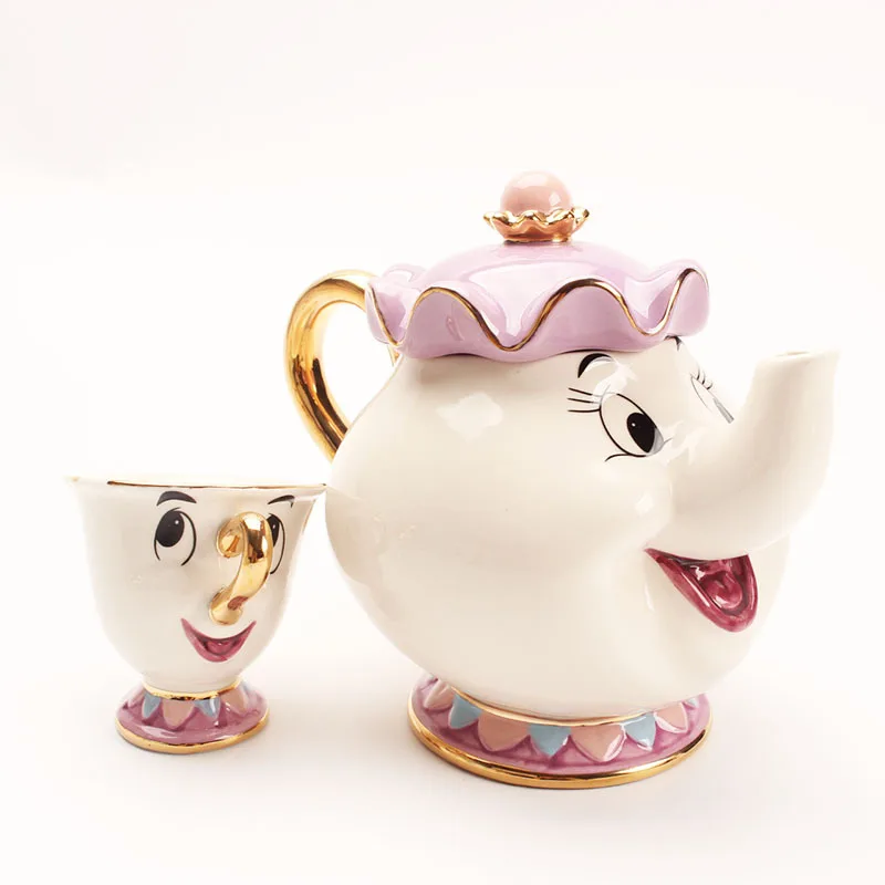 新しい漫画ティーポットかわいい漫画美女と野獣コーヒーポットマ - Tea Coffee Pot Set のレビューと価格
