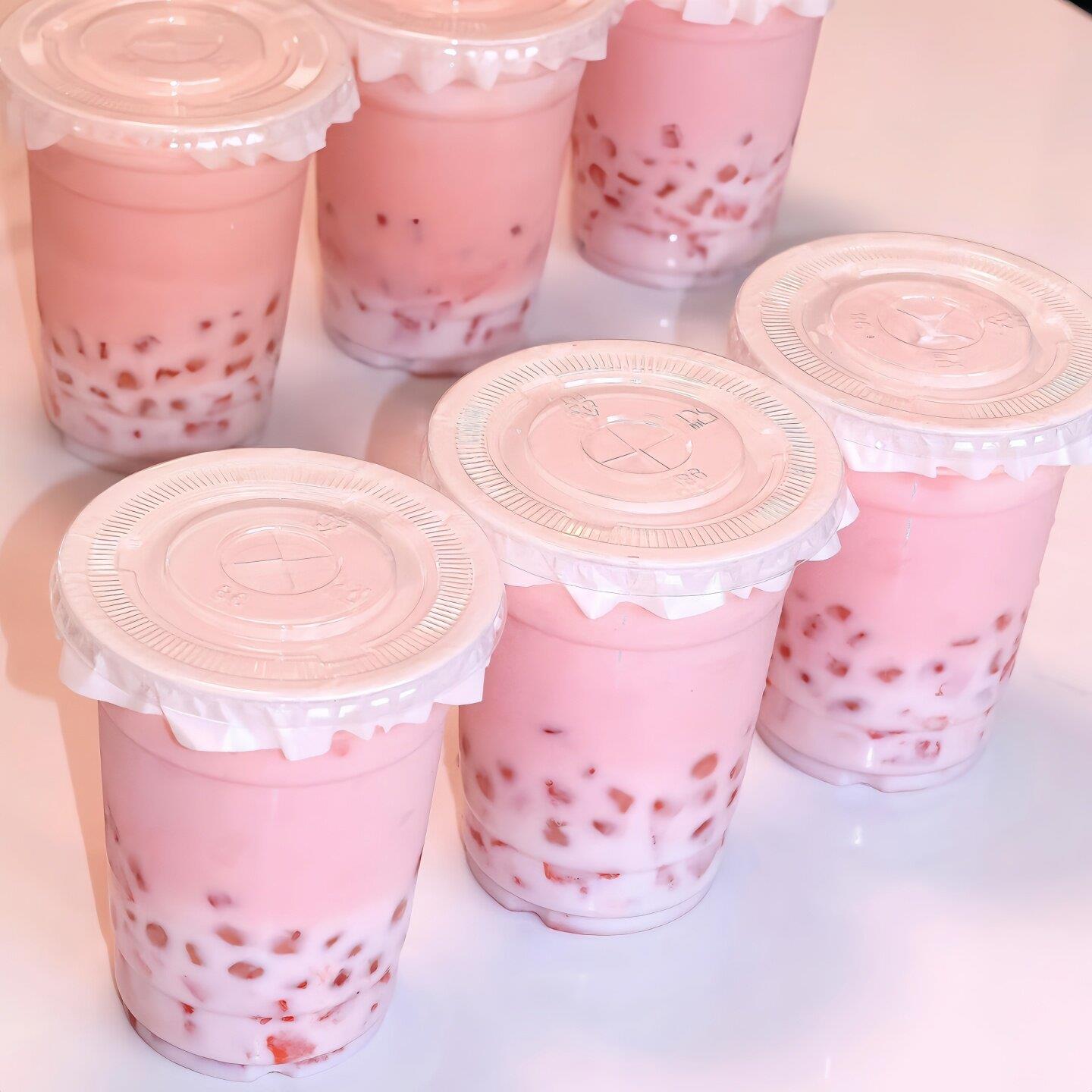 使い捨てコーヒーミルクティーカップ 蓋付き 冷たい飲み物用  - Coffee Jasmine Tea のレビューと価格