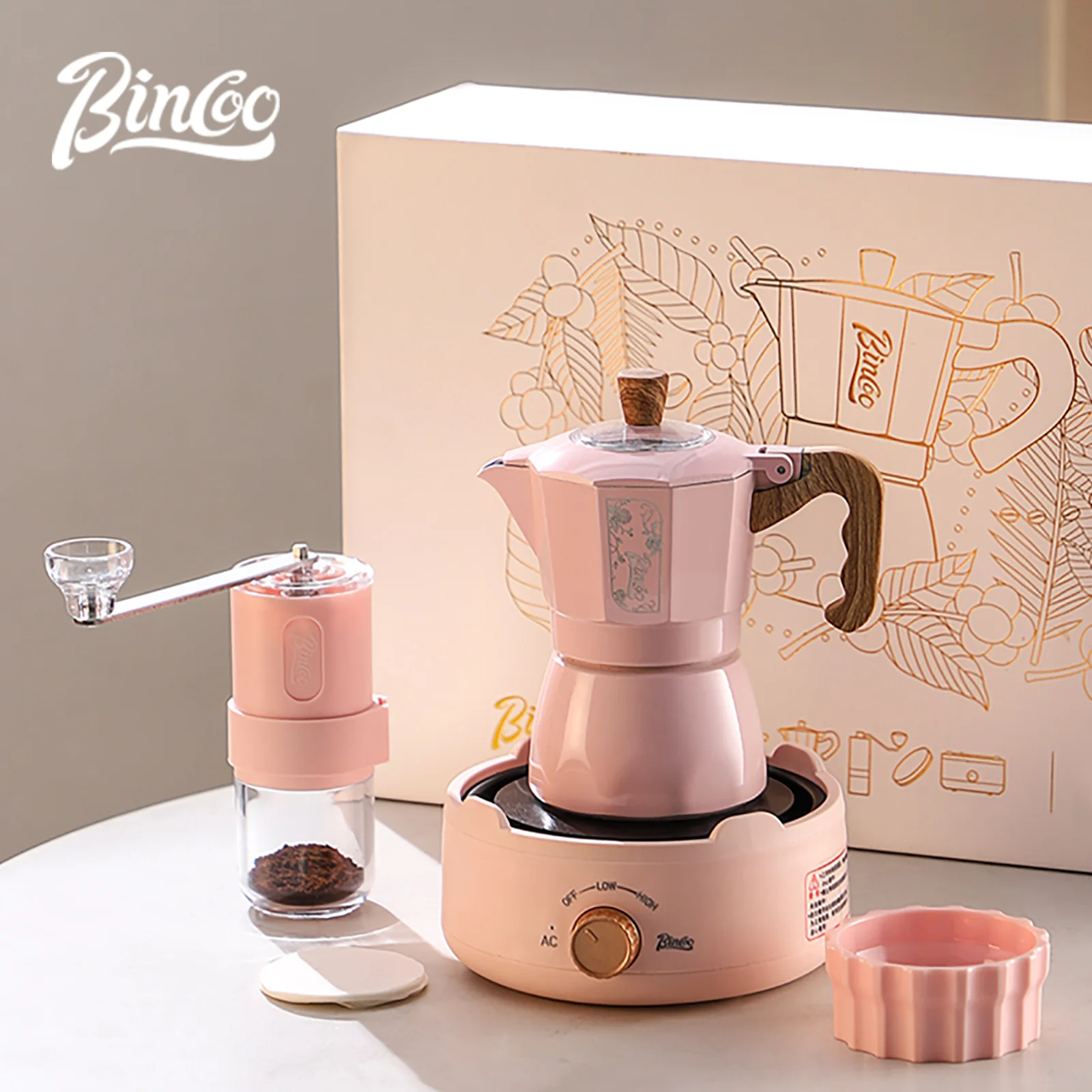 BINCOO デュアルバルブ モカポット ギフトボックス 抽 - Moka Pot Stove のレビューと価格