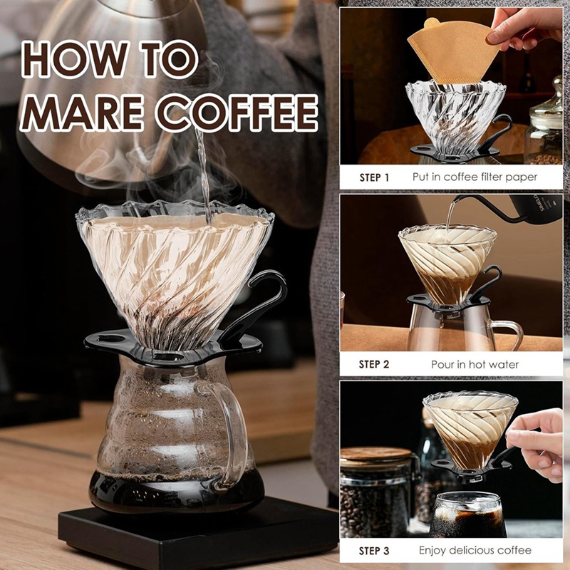 ポアオーバーコーヒードリッパー コーヒーフィルター 1～4カ - Coffee & Tea Haus のレビューと価格