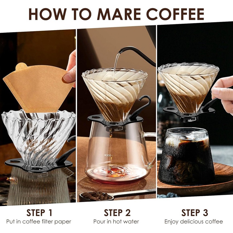 ポアオーバーコーヒードリッパー コーヒーフィルター 1～4カ - Coffee & Tea Haus のレビューと価格