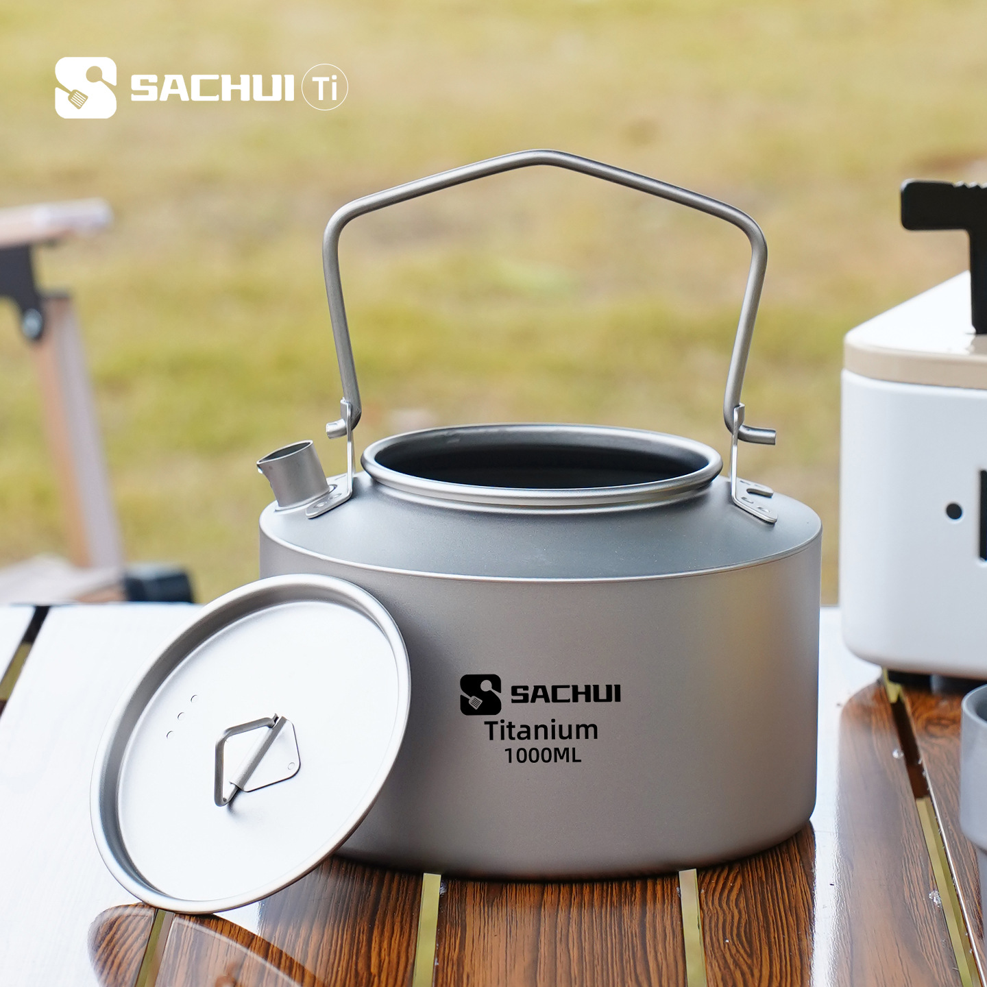 1000 ミリリットル純チタンケトル屋外超軽量茶コーヒーポッ - Tea Coffee Pot Set のレビューと価格
