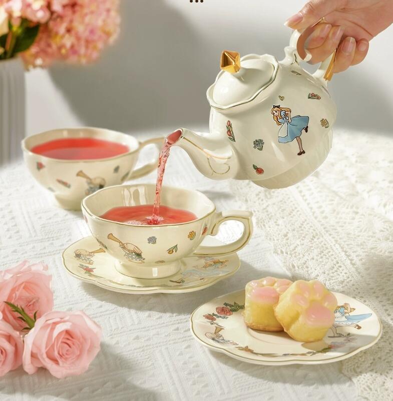 アリス セラミックティーコーヒーセット ウサギデザイン 高級 - Coffee Tea Gift のレビューと価格