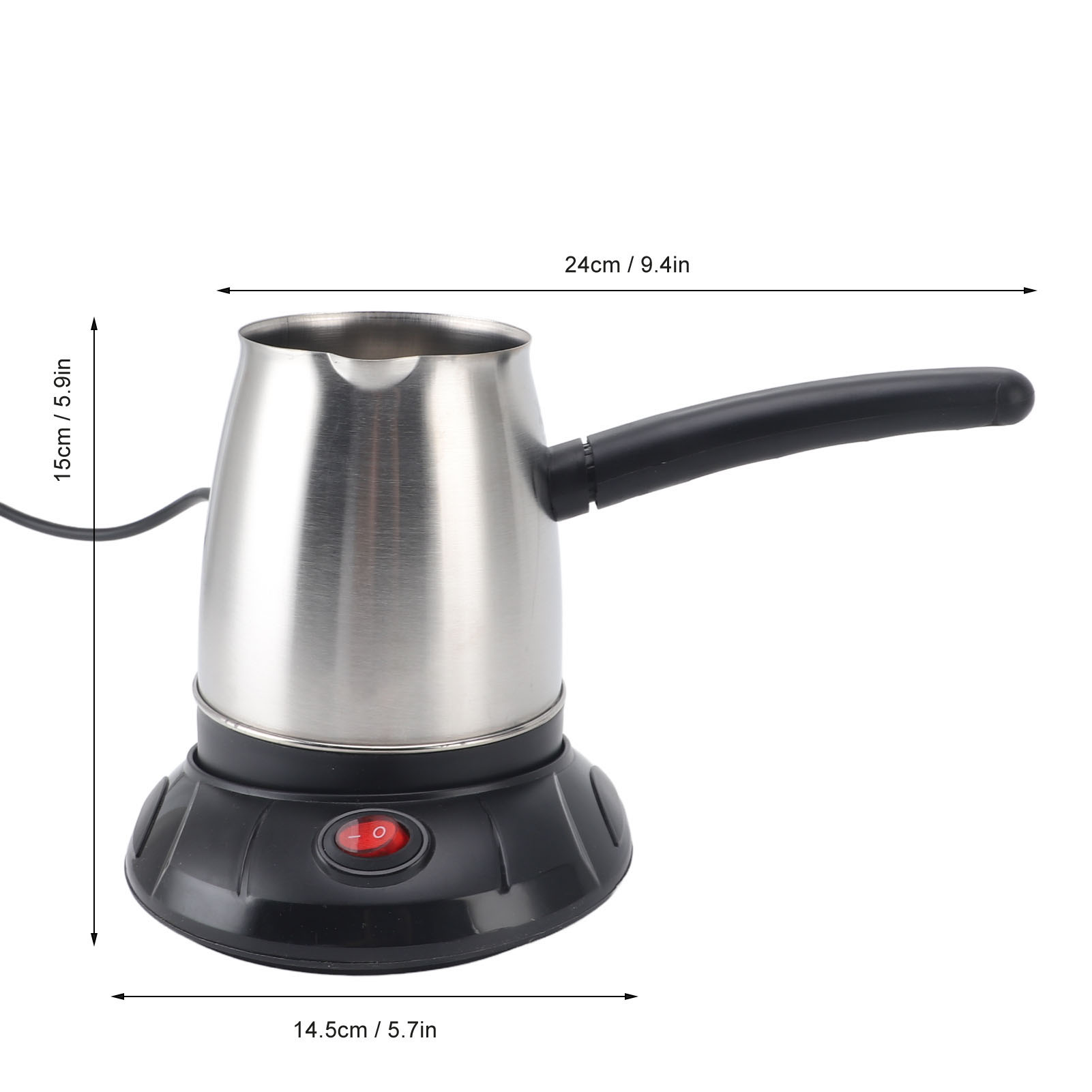 500mlステンレス製電気トルコ式コーヒーメーカーポット、茶 - Coffee Tea Maker のレビューと価格