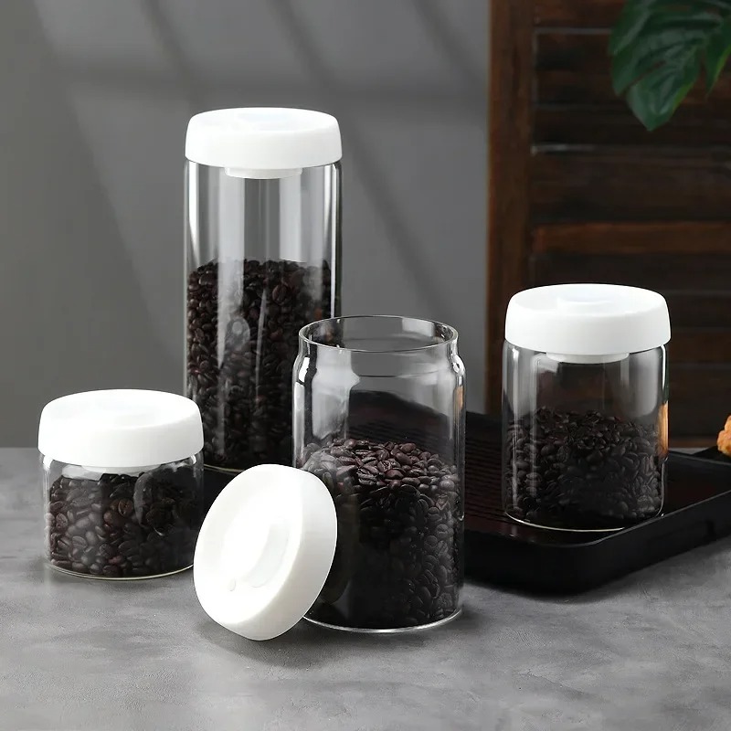 手動真空密閉コーヒージャー 高ホウケイ酸ガラス 防湿茶保存容 - Coffee Tea Jug のレビューと価格