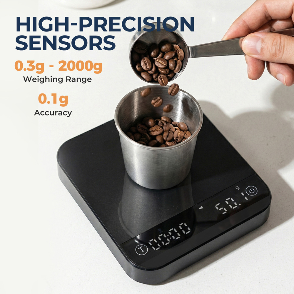 ポータブルコーヒースケール 0.1g精度 0.3g-2000 - Coffee & Tea Haus のレビューと価格