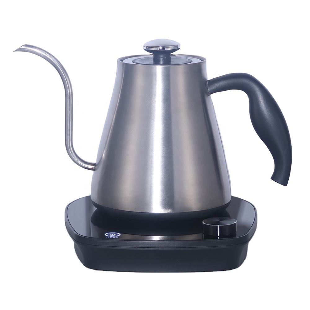 スマートウッドグレイン電気グースネックケトル、温度調節機能付 - Coffee Tea Maker のレビューと価格