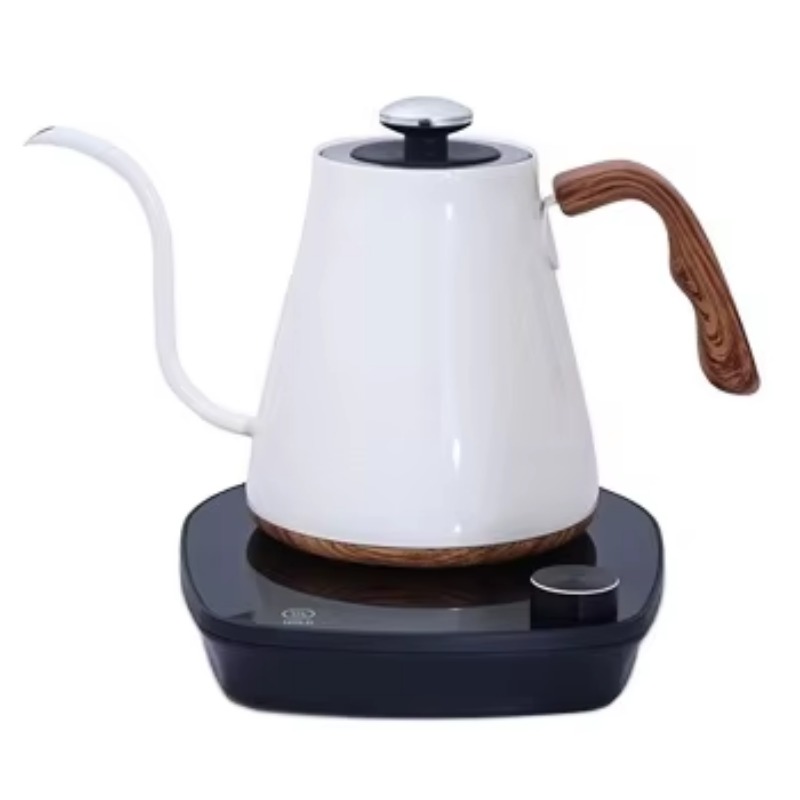 スマートウッドグレイン電気グースネックケトル、温度調節機能付 - Coffee Tea Maker のレビューと価格