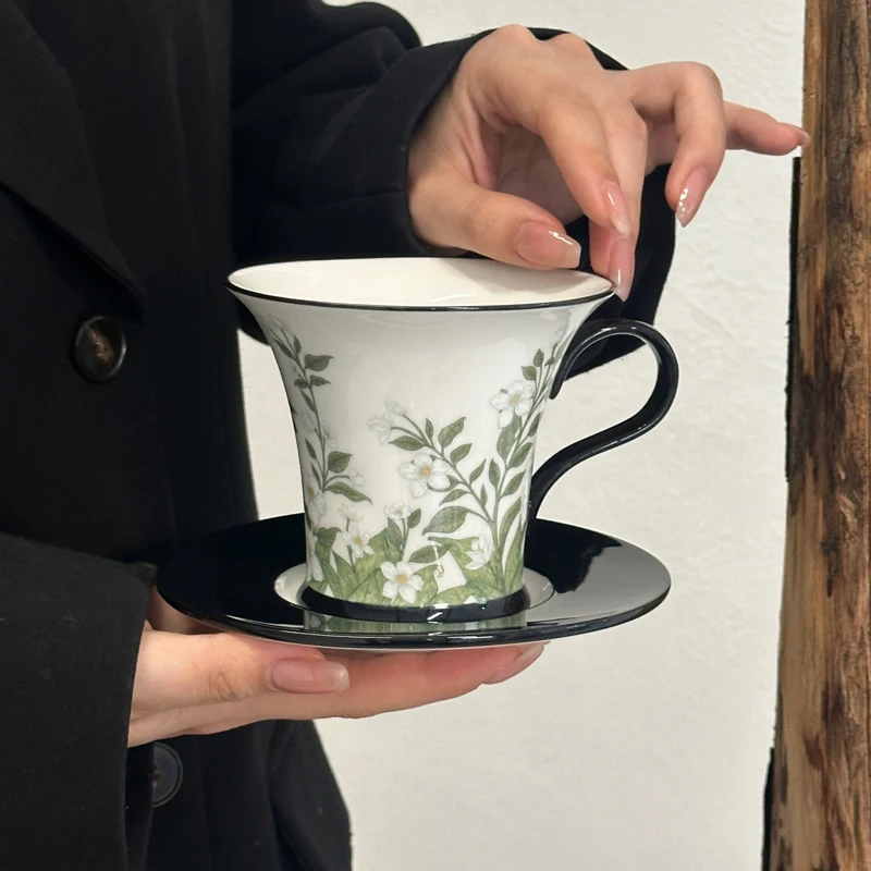 ヴィンテージ油絵ジャスミンコーヒーカップとプレートセットセラ - Coffee Jasmine Tea のレビューと価格
