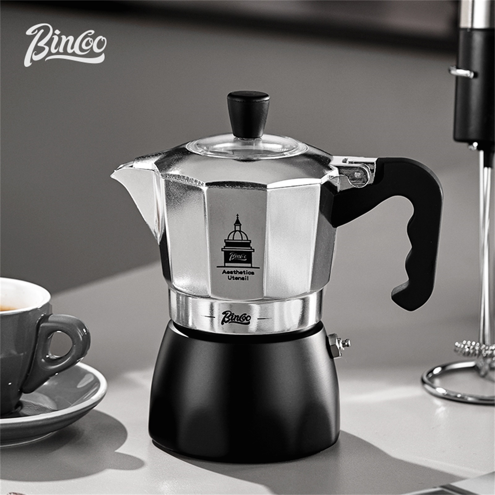 BINCOO ダブルバルブモカポット、エスプレッソ抽出コーヒ - Coffee Tea Chocolate のレビューと価格