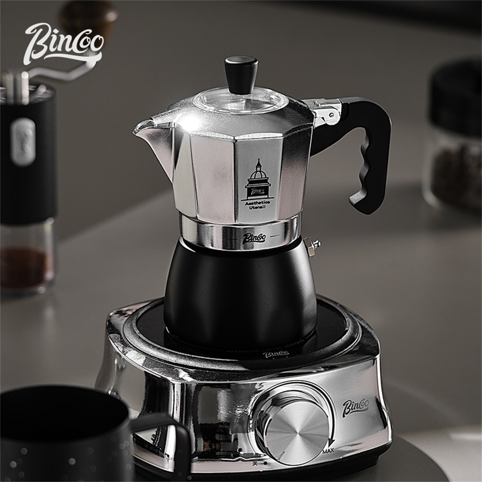 BINCOO ダブルバルブモカポット、エスプレッソ抽出コーヒ - Coffee Tea Chocolate のレビューと価格