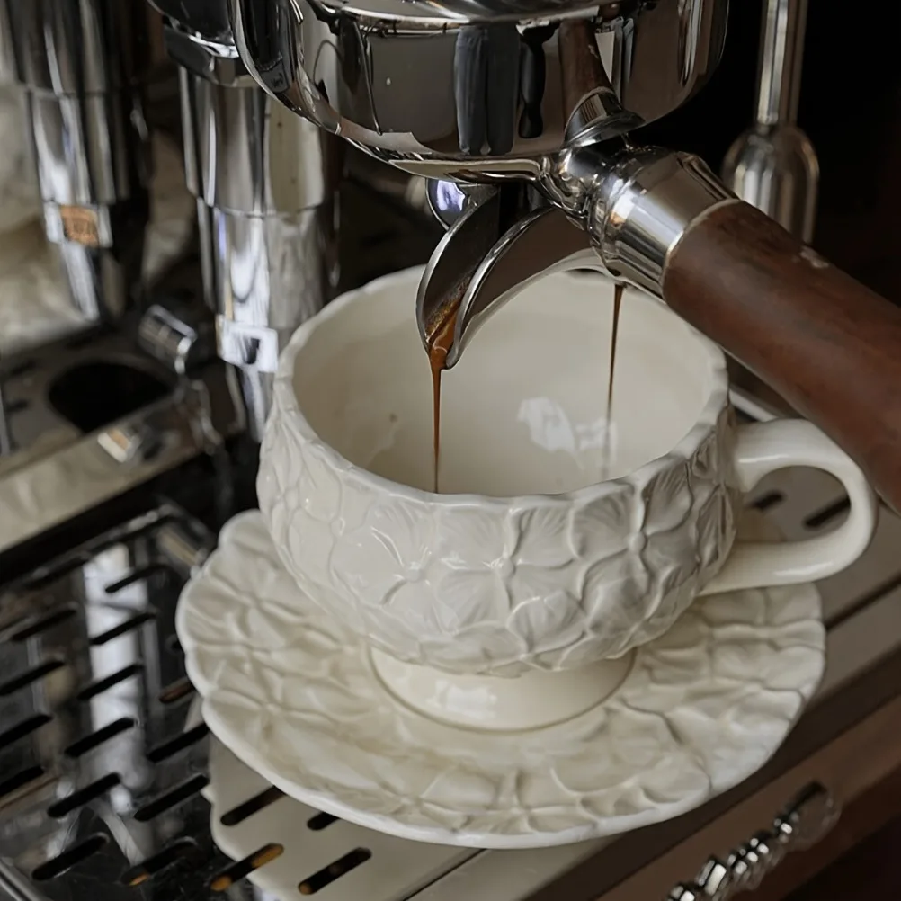 フランスのクリームレリーフコーヒーカップセット カフェアフタ - Coffee Tea Gift のレビューと価格