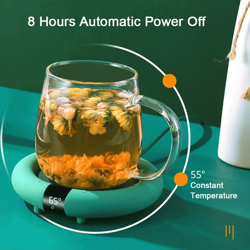 新しいコーヒーマグウォーマー電気加熱コースターホームオフィス - Coffee Tea Gift のレビューと価格