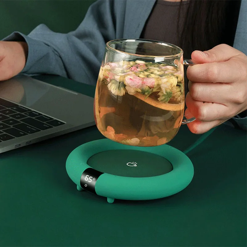 新しいコーヒーマグウォーマー電気加熱コースターホームオフィス - Coffee Tea Gift のレビューと価格