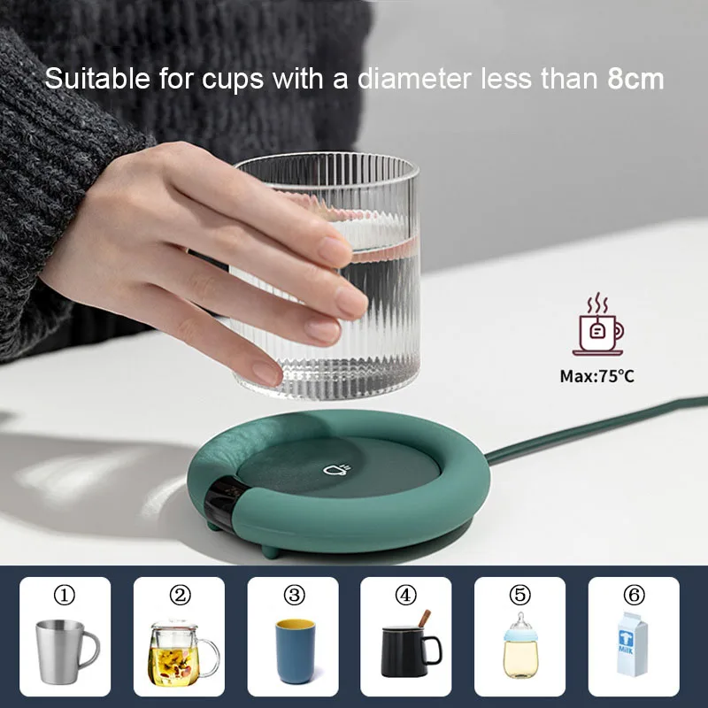 新しいコーヒーマグウォーマー電気加熱コースターホームオフィス - Coffee Tea Gift のレビューと価格