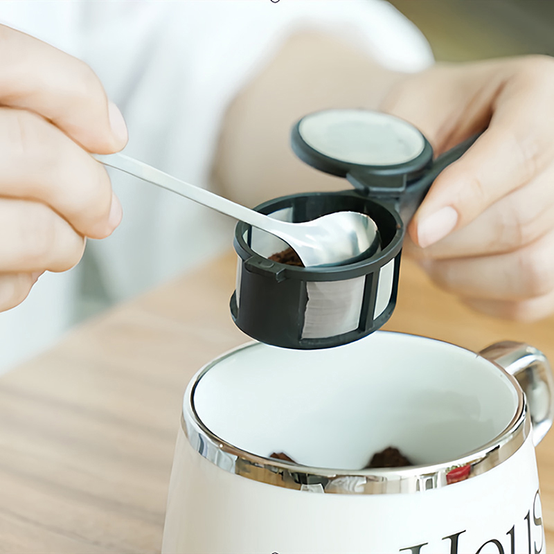 1PC コーヒーカプセルパウダーフィルタースプーンティーイン - Dispenser Coffee And Tea のレビューと価格