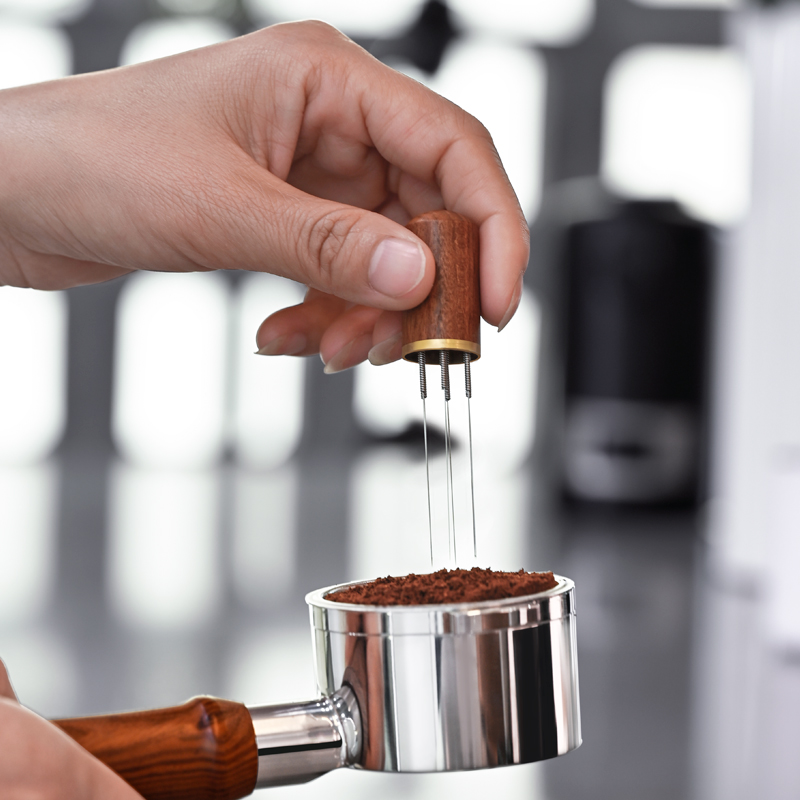 6/8 針ステンレス鋼コーヒーパウダータンパーエスプレッソス - Coffee Tamper Leveler のレビューと価格