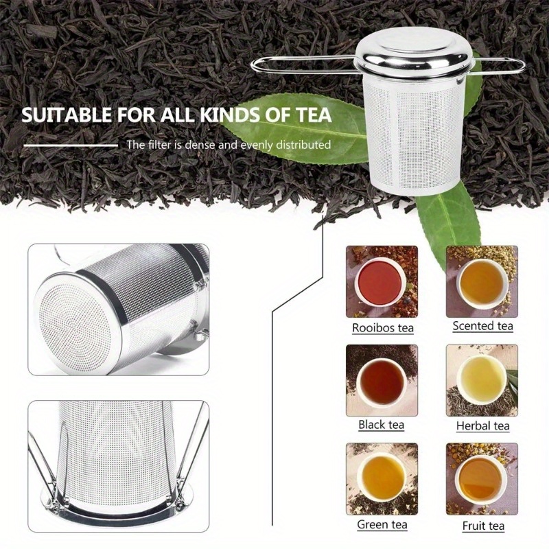 ステンレス製の茶こし、蓋付き、再利用可能なカップストレーナー - Dispenser Coffee And Tea のレビューと価格