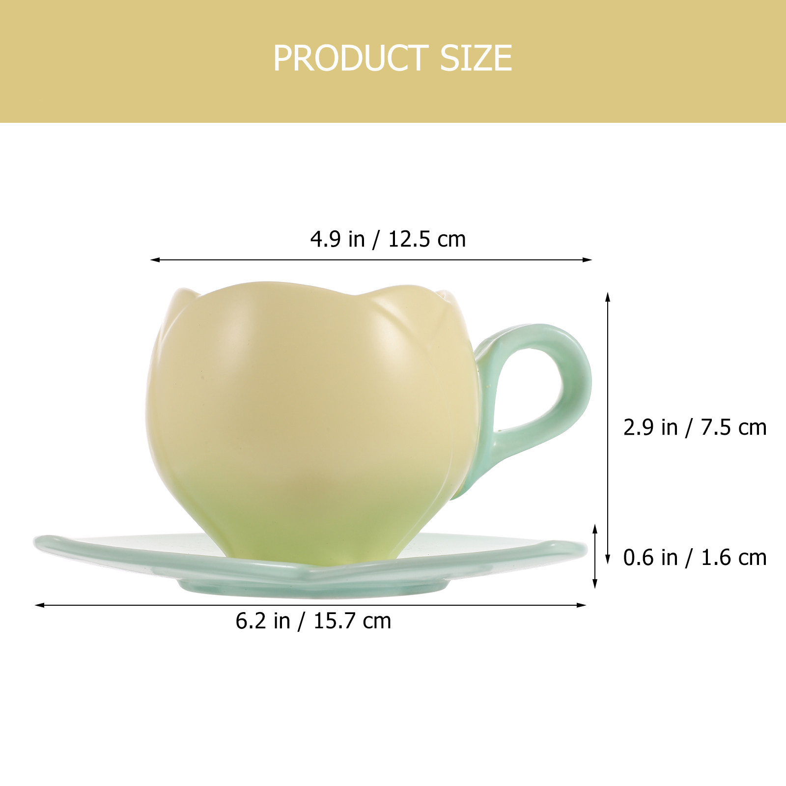 1セットセラミックコーヒーカップとソーサー付きチューリップデ - Coffee Tea Chocolate のレビューと価格