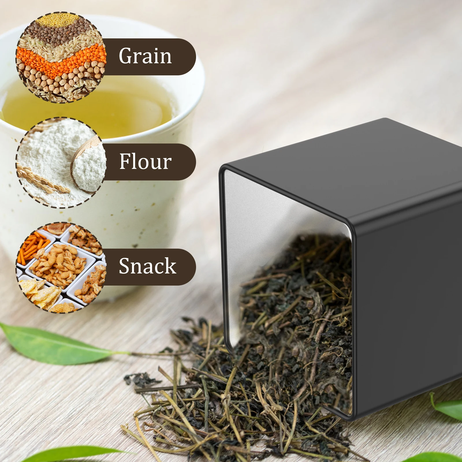 3個セット 500ml 茶葉・砂糖・コーヒー用キャニスター  - Coffee Tea Canister Set のレビューと価格