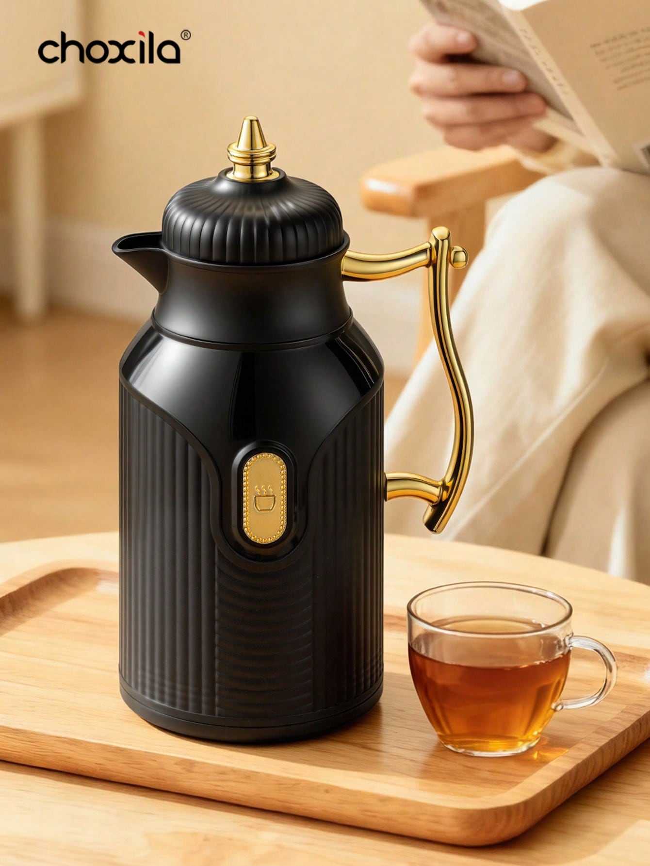1個入り大容量保温ケトル、金メッキスタイルのティーポット、コ - Coffee Tea Jug のレビューと価格