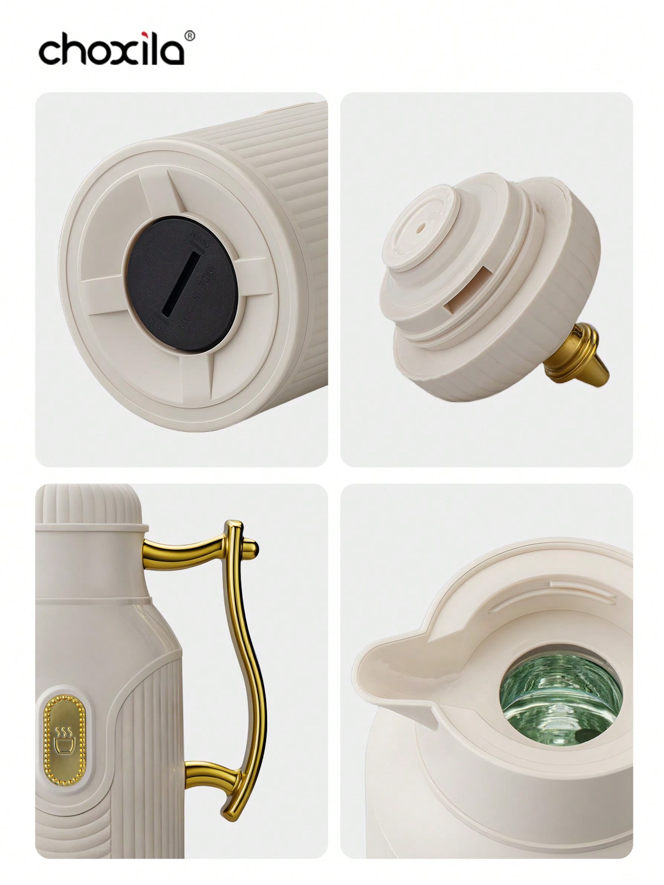 1個入り大容量保温ケトル、金メッキスタイルのティーポット、コ - Coffee Tea Jug のレビューと価格