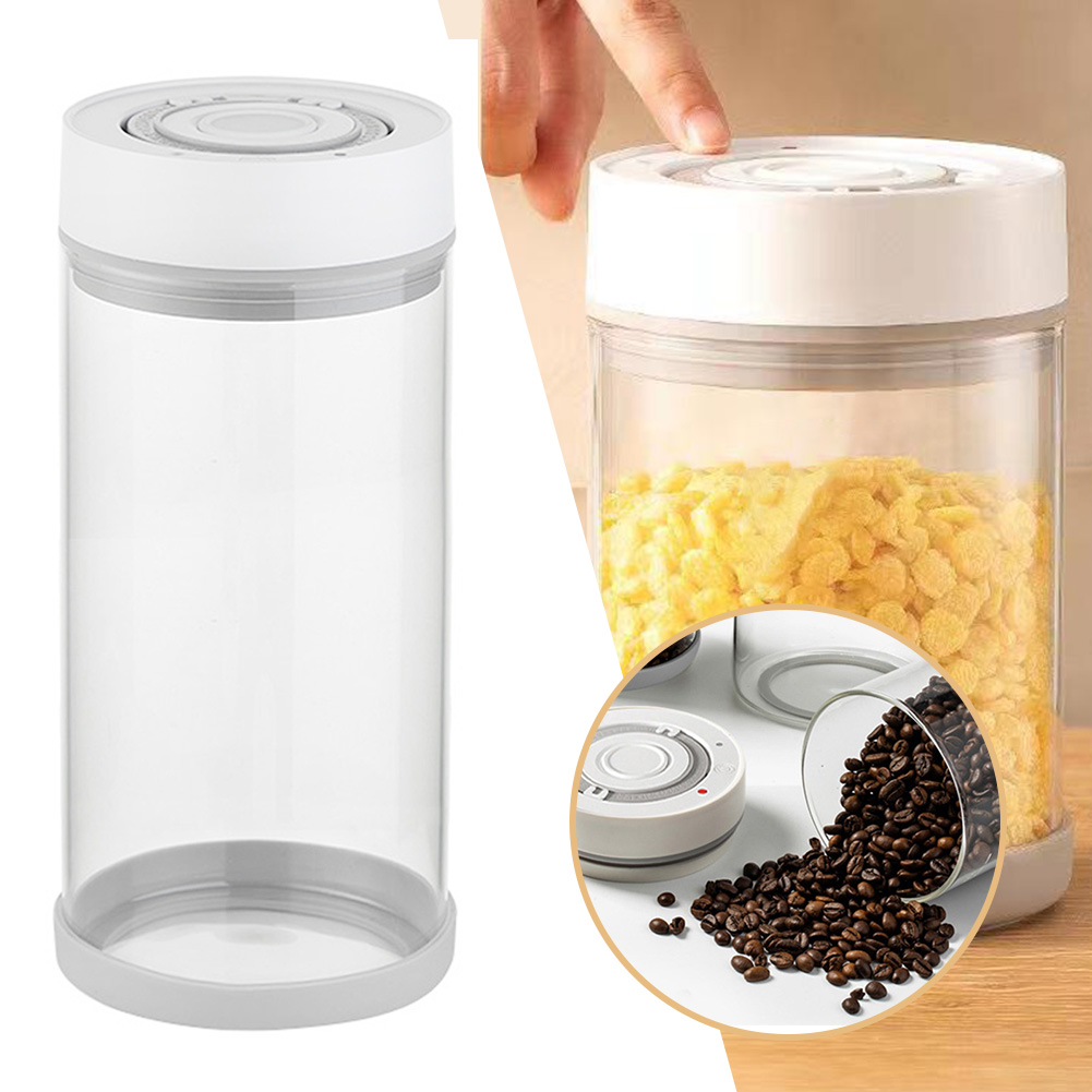 キッチン防湿ガラスコーヒー豆ジャー自動インテリジェント真空保 - Coffee Tea Canister Set のレビューと価格